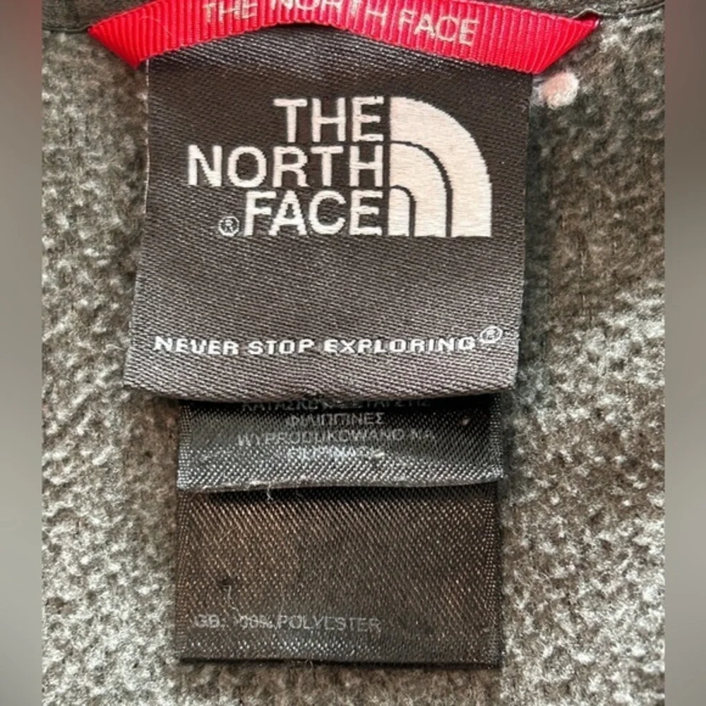 The North Face Gray 1/4 Zip Pullover Sweater Jacket      Sz S‎